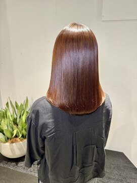 サルファ ヘアデザイン 名古屋 丸の内(S.ALPHA HAIR DESIGN) グレージュ切りっぱなしボブ前髪ありミニボブミルクティベージュ