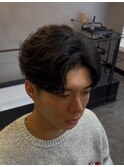 前下がりセンターパート