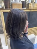 大人のふんわりミディ×レイヤー