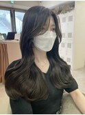 #64/韓国/韓国風/レイヤーカット/後れ毛/くびれヘア/前髪/表参道