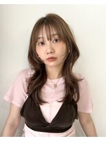 ジョエミバイアンアミ(joemi by Un ami)&nbsp;★ハッシュカットウルフレイヤー波巻きパーマシースルーバング