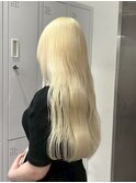15065ホワイトアッシュ抜きっぱなしブリーチホワイトブロンド