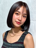 ロティー(loty)&nbsp;ボブ ひし形シルエット 黒髪 前髪カット 艶髪 透明感 20代30代