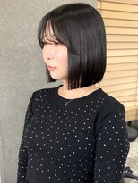 ロンド 表参道店(Lond)&nbsp;くびれヘア/アプリコットオレンジ/ハイライトカラー/前髪