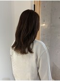 セミロング×ナチュラルブラウン
