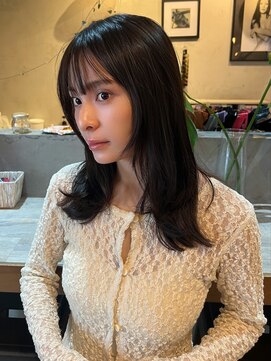 マスカリ(muscali) 黒髪/表参道ハイライト/オリーブグレー/小顔/ココアベージュd82