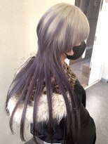 ルルズ(LULUS) ハイウルフカット/ホワイトブリーチデザインカラー