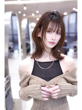 ハバナ 渋谷(HAVANA) くびれレイヤーボブ/顔周りハッシュカット/ラテグレージュ