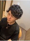 三越前縦巻きビジネスパーマ
