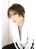 【morio熊本】大人可愛い黒髪アッシュショート