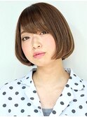 小顔ヘアで骨格カバー