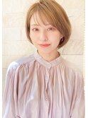 【lien.ai】大人かわいい　小顔ショートボブ　オリーブカラー