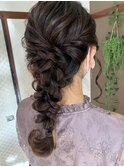 黒髪ふわゆる編み下ろしスタイル【ヘアセット/新横浜】