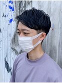 ツーブロック×ポイントパーマ