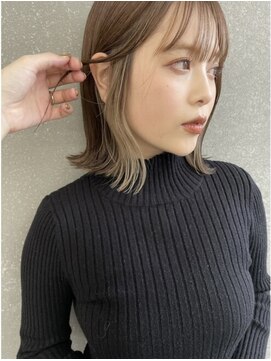 プアメリア 名古屋(Puamelia) トリートメント ブリーチなしダブルカラー 前髪縮毛矯正