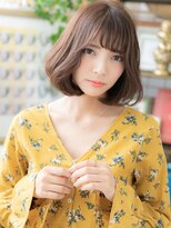 カバーヘア イヴ 戸頭店(COVER HAIR EVE)&nbsp;くせ毛風顔周りレイヤー斜めバング大人ボブc5戸頭20代30代40代