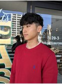 MEN'SHAIRウルフカルマパーマメンズショートイージーパーマ