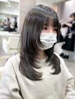 ユーフォリア 新宿店(Euphoria) オリーブグレージュ/赤み消し/透明感カラー/レイヤーカット