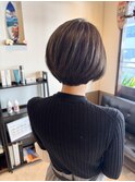 ひし形ボブ　ショコラブラウン