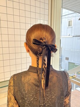 ヘアー アレス(hair ales) リボン ヘアセット ヘアアレンジ カチモリ