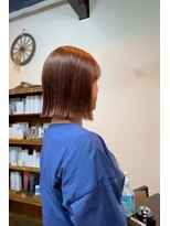 ルポル 大通店(rupolu)&nbsp;オレンジブラウンのボブスタイル