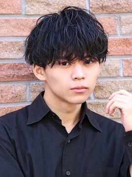 エース(ACES) ソフトツイストパーマツーブロック無造作マッシュ刈り上げ束感