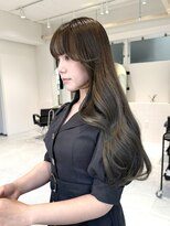 ルル(loulou)&nbsp;オリーブグレージュ♪ロングレイヤー　前髪顔まわりカット