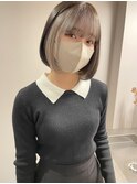 フェイスフレーミングインナーカラーミルクティーベージュカラー