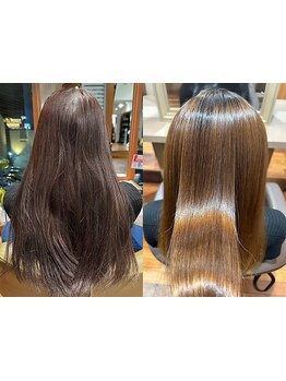 水素ストレートで自然なストレートに髪質改善！ダメージレスな施術で、しなやかで美しい髪に仕上げます☆