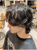 波巻きスパイラルパーマツイストスパイラルパーマセンターパート
