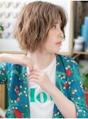 ■細めハイライトくせ毛風抜け感ボブパーマ52-3戸田公園20代30代