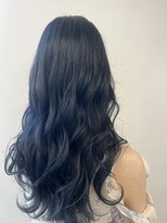 アルメリア 池袋(Arumeria)&nbsp;ブルーブラックブリーチ無しダブルカラーミディアムセミロング