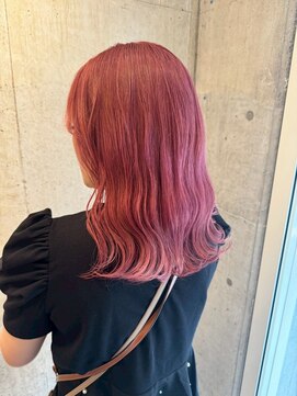 ロッカヘアエジェ(ROCCA hair eje.) 【映えカラー】チェリーピンク×ゆるウェーブ
