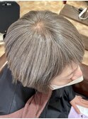 白髪ぼかしカラー白髪ぼかしハイライト大人ショート30、40、50代