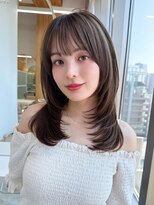 アフロート エル 大阪(AFLOAT L)&nbsp;20代に人気！顔周りの後れ毛がかわいいシャギーレイヤーロング