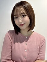 トリッカ シブヤ(TRICCA SHIBUYA) 大人ボブ渋谷レイヤーカットミディアムボブベージュ内巻きボブ