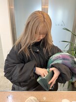 ラニヘアサロン(lani hair salon)&nbsp;ミルクティー×ブラック/デザインカラー/裾カラー/エンドカラー/