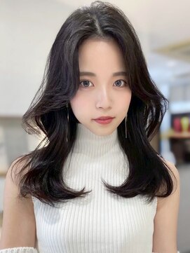 リアンバイアリュール(Lian by Allure) ダークグレージュ顔まわりカットレイヤーカット韓国巻き