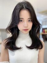 リアンバイアリュール(Lian by Allure) ダークグレージュ顔まわりカットレイヤーカット韓国巻き