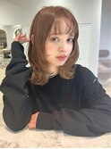 【小顔】顔周りレイヤー×外ハネくびれミディ/艶ベージュ◎