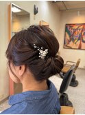 結婚式お呼ばれアップスタイル