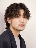 ルーシー 名古屋栄(LUCEY)&nbsp;センターパートニュアンスパーマフェザーパーマ波巻きパーマ