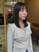 ヒントステーション(HINTSTATION)&nbsp;〈浅草 半個室〉オリーブブラウン×ミディアムストレート