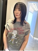 【表参道sheta中澤】ミディアムウルフ　黒髪　レイヤーカット