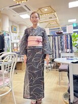 なかの座 サークルおおいた&nbsp;大人浴衣♪革紐アレンジ