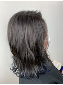 裾カラー　×　ブルーブラック　×　アイスラテ