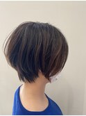 大人ショートヘア×ハイライト