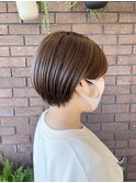 丸みショート/耳だしショート/ミルクチョコレート/うるツヤ@20代
