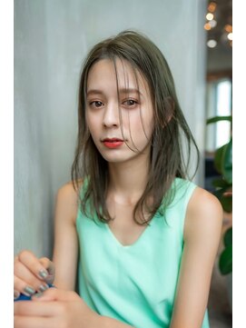 オースティン 流山おおたかの森(AUSTIN) 大人かわいい前髪セシルカットココアブラウンフリンジウェーブ