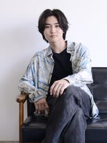 ロアー 葛西店(RAWR hair)&nbsp;【RAWR】メンズパーマ_センターパートウルフ